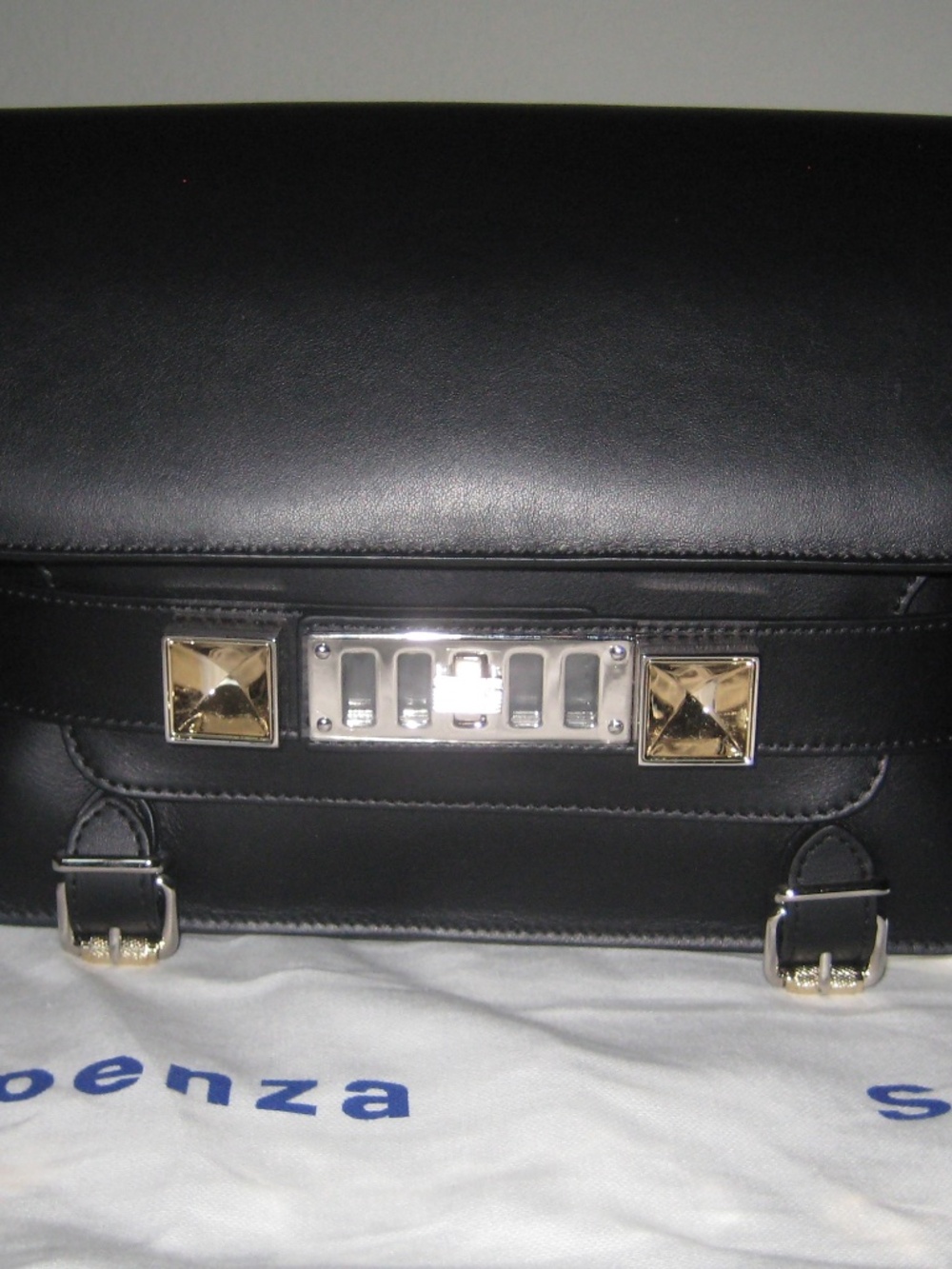 NIB! Proenza Schouler PS11 Full Size in Smooth Black Leather